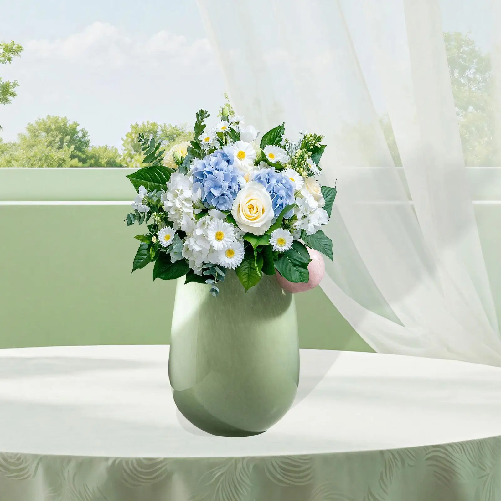 Blumenvase aus Glas, dekorative Vase-Kollektion, elegantes Blumenarrangement für