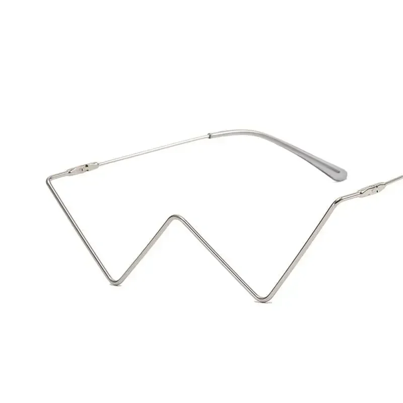 Vintage Diamond Decoration No Lens Half Metal Glasses Frames Woman Luxury Eyewear Popular Fashion Eyeglasses Frame Gold Silver