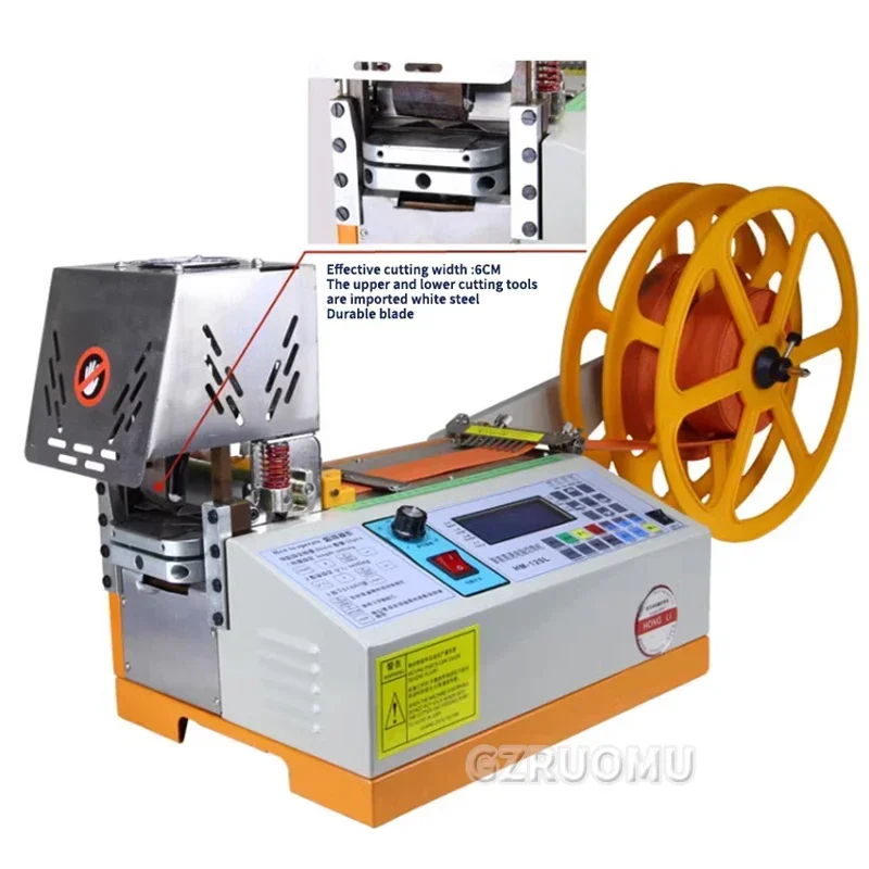 Automatic Computerized Rope Cutting Machine Cold and Hot Zipper Cutting Ribbon Cutting Webbing Machine Elastic Band LCD Screen