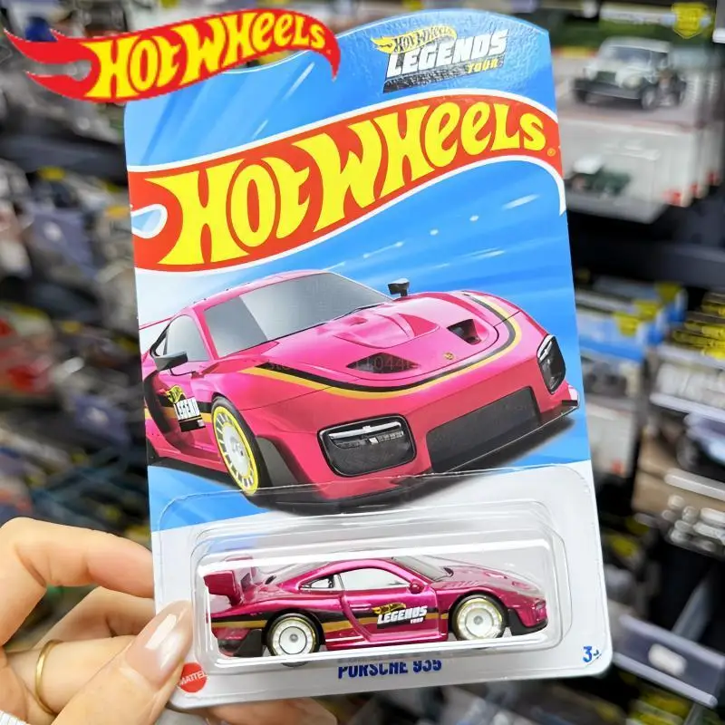 

In Stock Original Hot Wheels Alloy Legend Journey Porsche PORSCHE 935 Small Car Collection Pink Car Model Ornament Collect Gifts