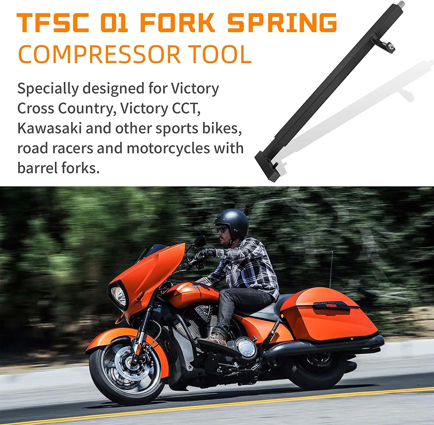 TFSC 01 Fork Spring Compressor Tool, Powder Coated, France