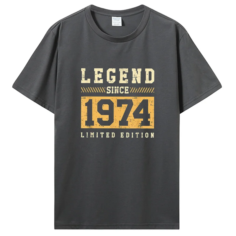 Old Vintage 1974 Birthday Decoration Men  T-Shirt Wife Husband B-Day Presents Sayings Quote Graphic T shirt Clothing  New Ar