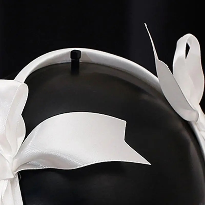 195E Elegante fascia con fiocchi nastro per abiti da sposa da sposa Splendidamente accessorio per capelli da damigella per da