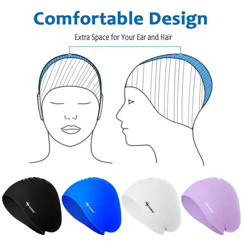 Silicone Swimming Women Silicon Swim For Long Hair Swim S For Braids And Dreadlocks Women Waterproof Shower For Men Girls