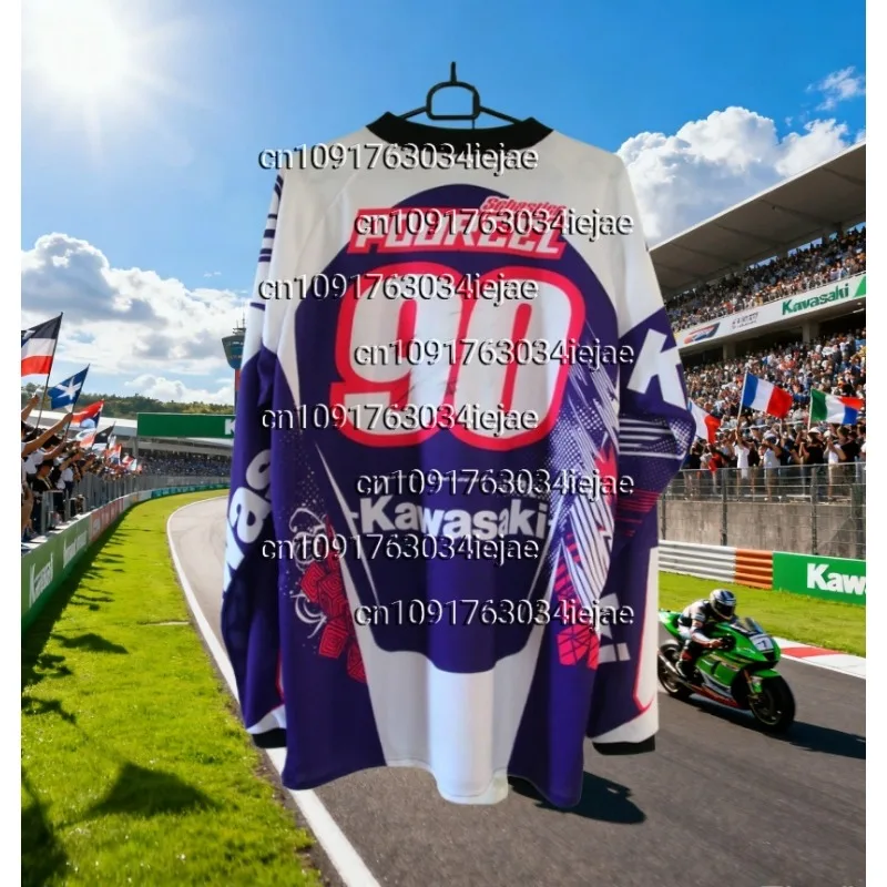 

Kawasaki Summer New Quick drying Breathable Fashion Adult and Children's Mountain Off road Riding Long Sleeve Clothing