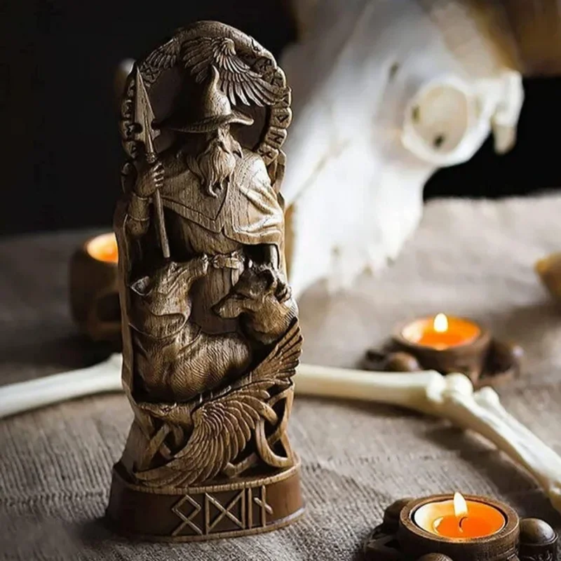 Harz Gott Freya Figur nordische Odin Statue Wikinger Pantheon Skulptur Altar skandi navis chen Tisch