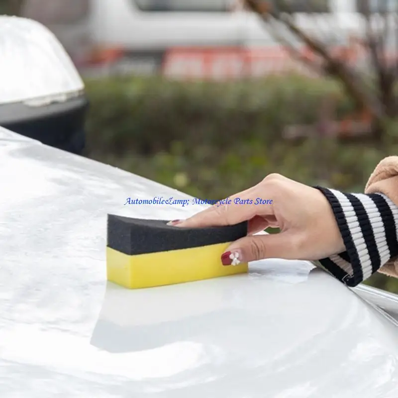 

H7BD Car Cares EVA Sponge Auto Wax Applicator Pad Car Detailing Hand Polishing Pad