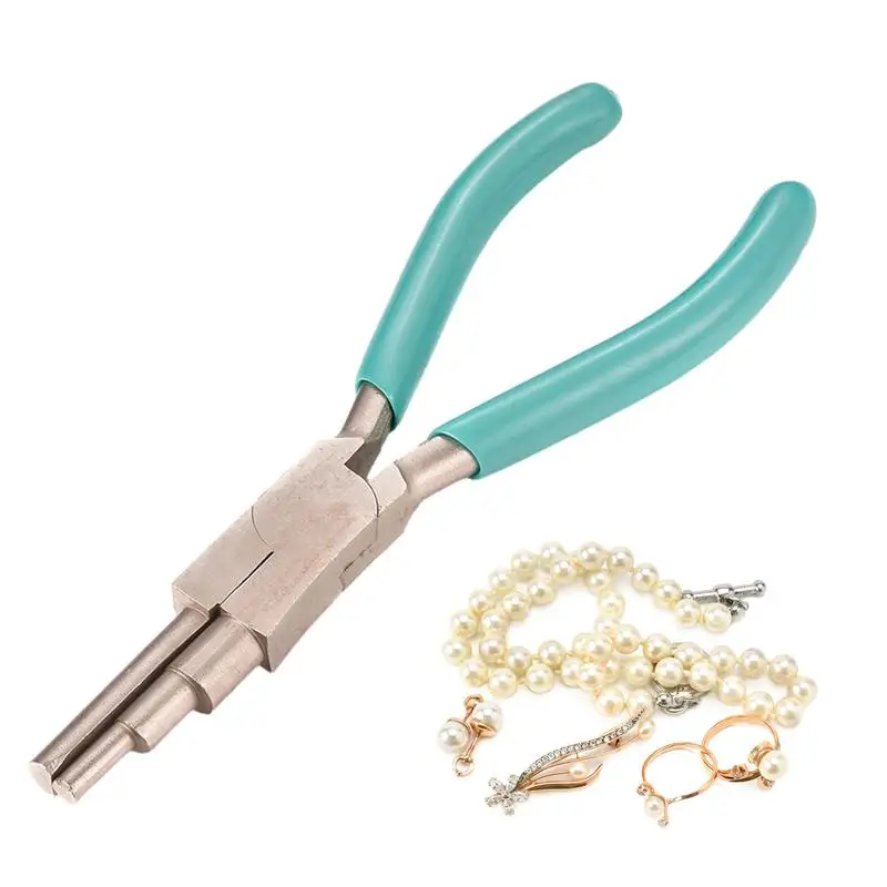 

Jewelry Pliers Tool For Jewelry Making 3 Steps Heavy Duty Polished Steel Head Comfort Grip Handle Precision Wire Bending Tool