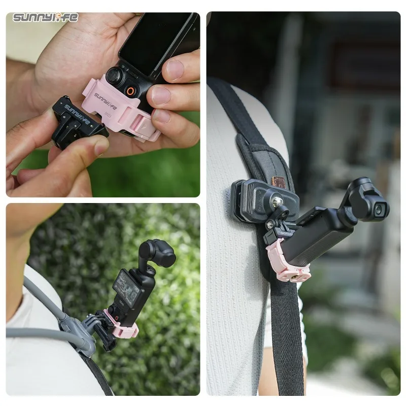 

Quick Release Adapter Mount For DJI Pocket 3 Cat Ear Tabletop Bicycle Windshield Adapters For DJI Pocket 3 Accessories