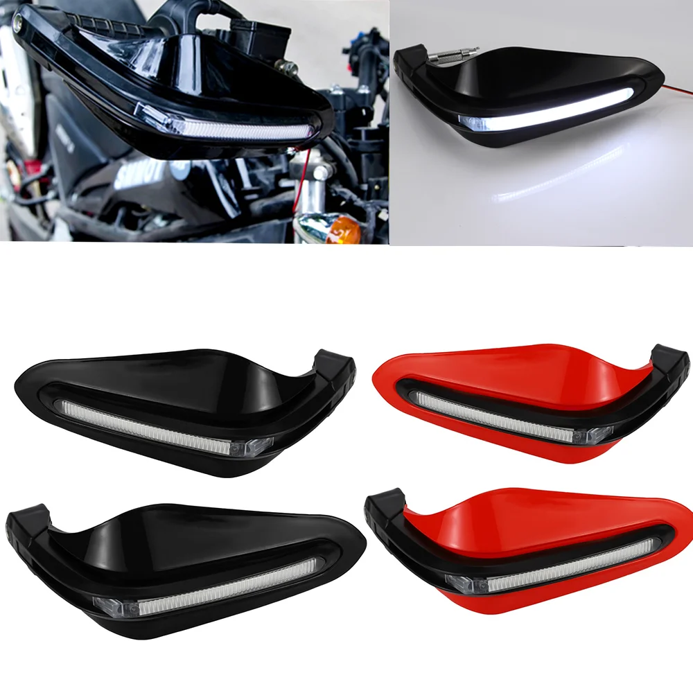 Pair Motorcycle Handguard LED Turn Signal Lights Hand Guard Covers For Motocross Scooters ATV Enduro For Yamaha FZ1 FZ6 R1 R3