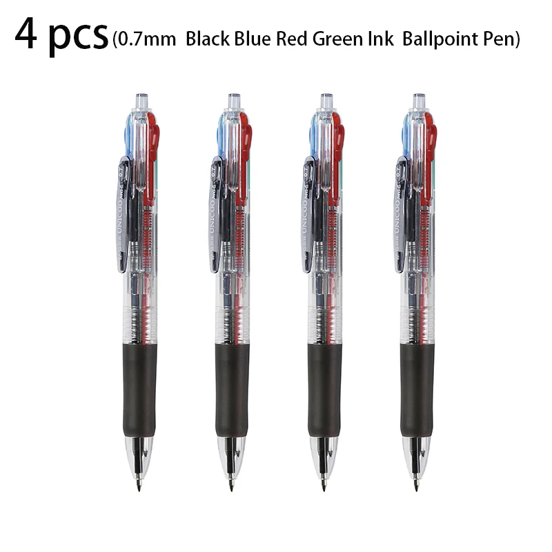 M&G 4/8pcs 0.7mm Black Red Blue Green Ink Ballpoint Pens School Student Supplies Office Supplies Stationery Signing Pen Gift