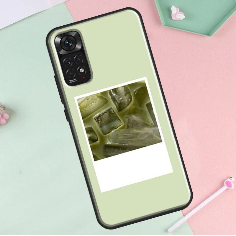 Matcha Sage Green Love Heart For Redmi Note 12 Pro Plus Cover For Redmi Note 10 8 9 11 Pro 12S 11S 10S 9S 9C 10C 12C Case