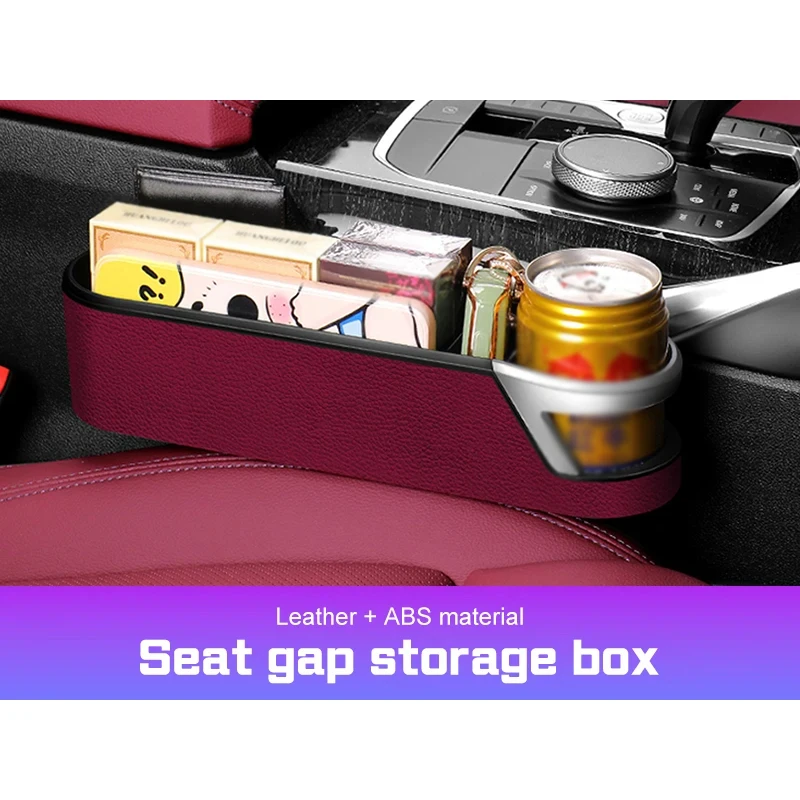 

Universal Car Seat Gap Organizer Storage Box Cup Holder Interior Filler Car Accessories Auto Body Kits CN(Origin)