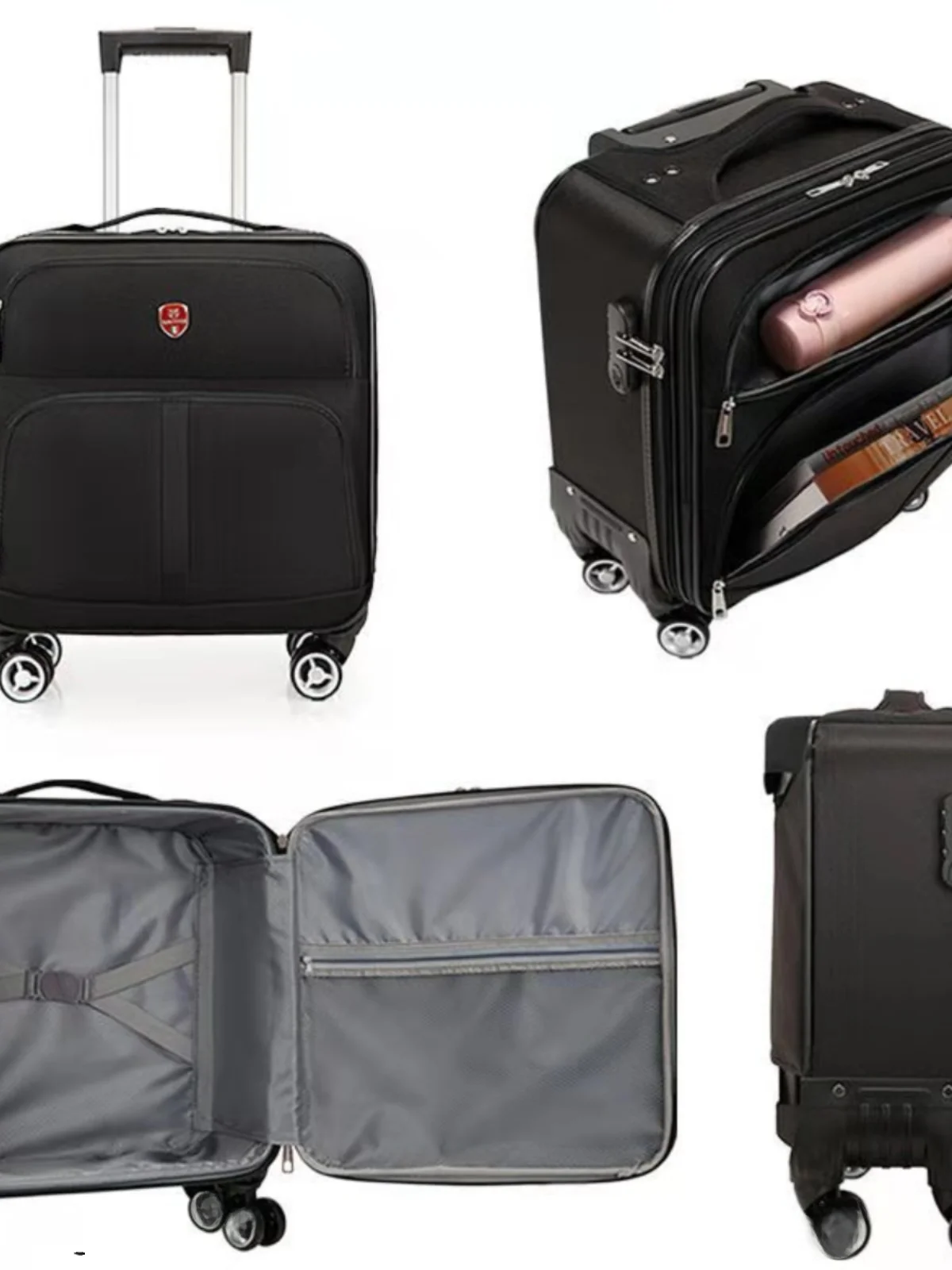 Walizka podróżna Busin Travel Lage z zamkiem szyfrowym, uniwersalnymi kółkami, bagażem podręcznym do bagażu kabinowego, walizka podróżna dla kobiet, walizka M.