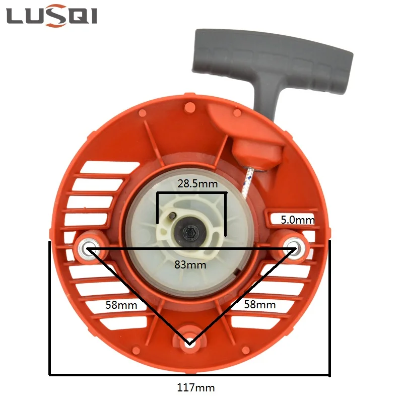 Imagem -02 - Lusqi-recoil Starter Trimmer Cortador de Grama Partida do Motor a Gasolina Peça de Reparo para Husqvarna 124l125l125ld 125e128l128ld 128ldx