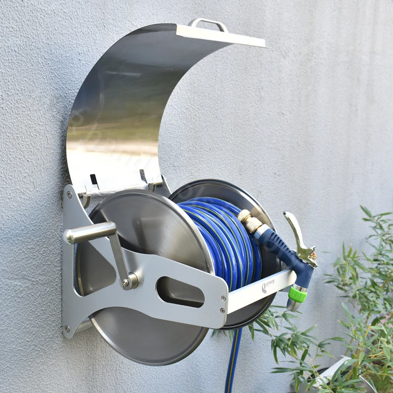 Imagem -06 - Carretel o da Mangueira Carretel de Retração Automática com 10m 15m Mangueira Retrátil Guincho de Armazenamento para Jardinagem Sprinkler Lavagem do Carro de Alta Pressã