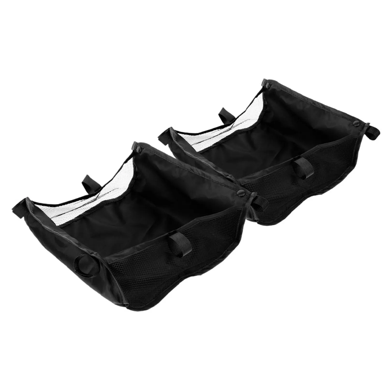 Stroller Bottom Organizer Bag 2pcs Heavy-Duty Oxford Fabric Universal Under Stroller Storage Pouch for Diapers Bottles Towels