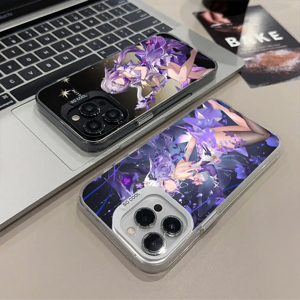 

Чехол для телефона Honkai Star Rail Castorice для iPhone 17, 16, 15, 14, 13, 12, 11 X XR XS 8 7 Air Pro Max Plus, полупрозрачный цветной чехол