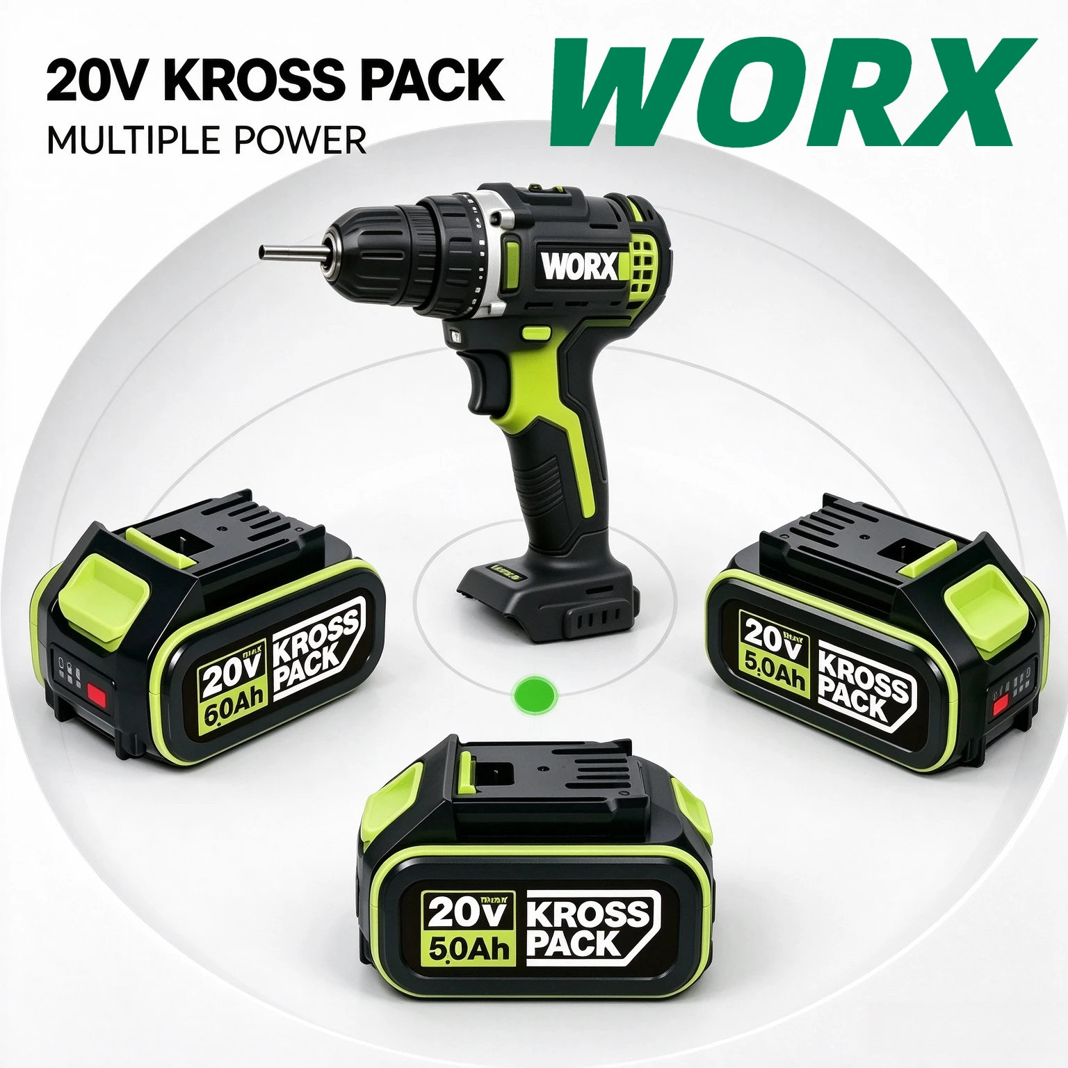 WORX 20V 6.0Ah 5.0Ah Lithium Battery For WA3054 WA3055 Handheld Design Rechargeable Power Tool Battery Fit Household Screwdriver