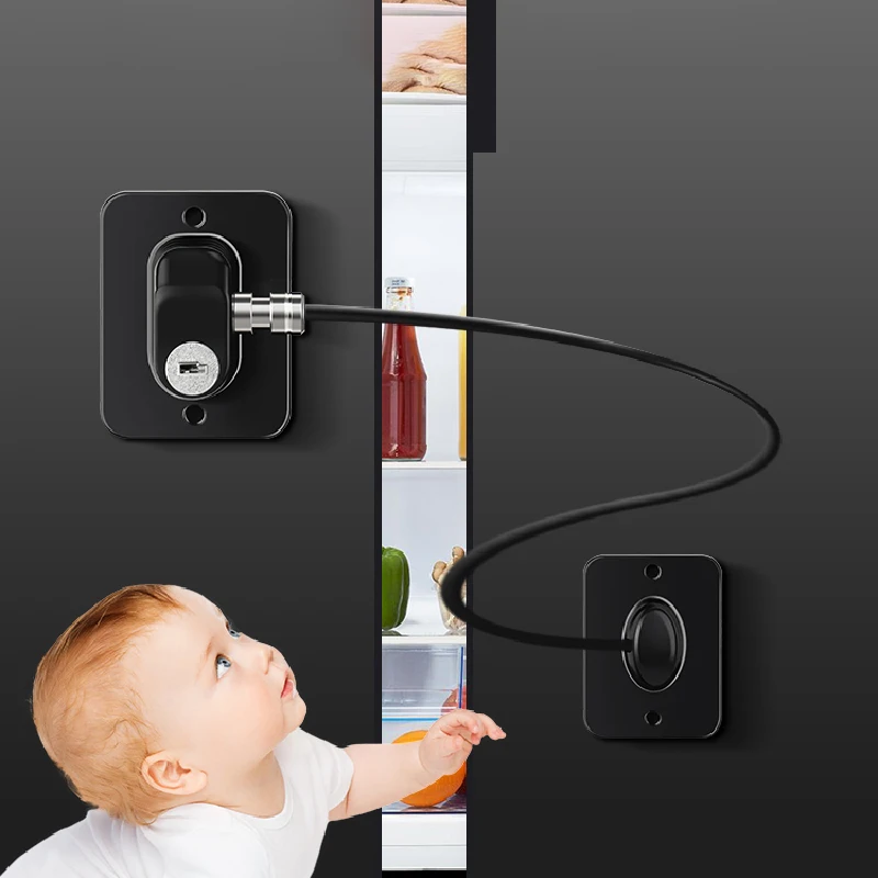 Child Safety Lock Punching-free Cupboard Door Drawer Sliding Door and Window Fixed Limiter Baby Safety Protection Products Locks