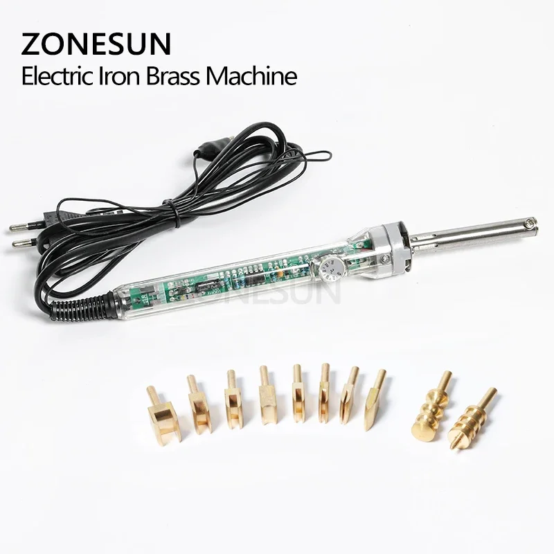 ZONESUN 10PCS Single Line 1-8mm Leather Edge for Sealing DIY Tool Brass Soldering Iron Edge Marking Leathercraft Tool Embosser