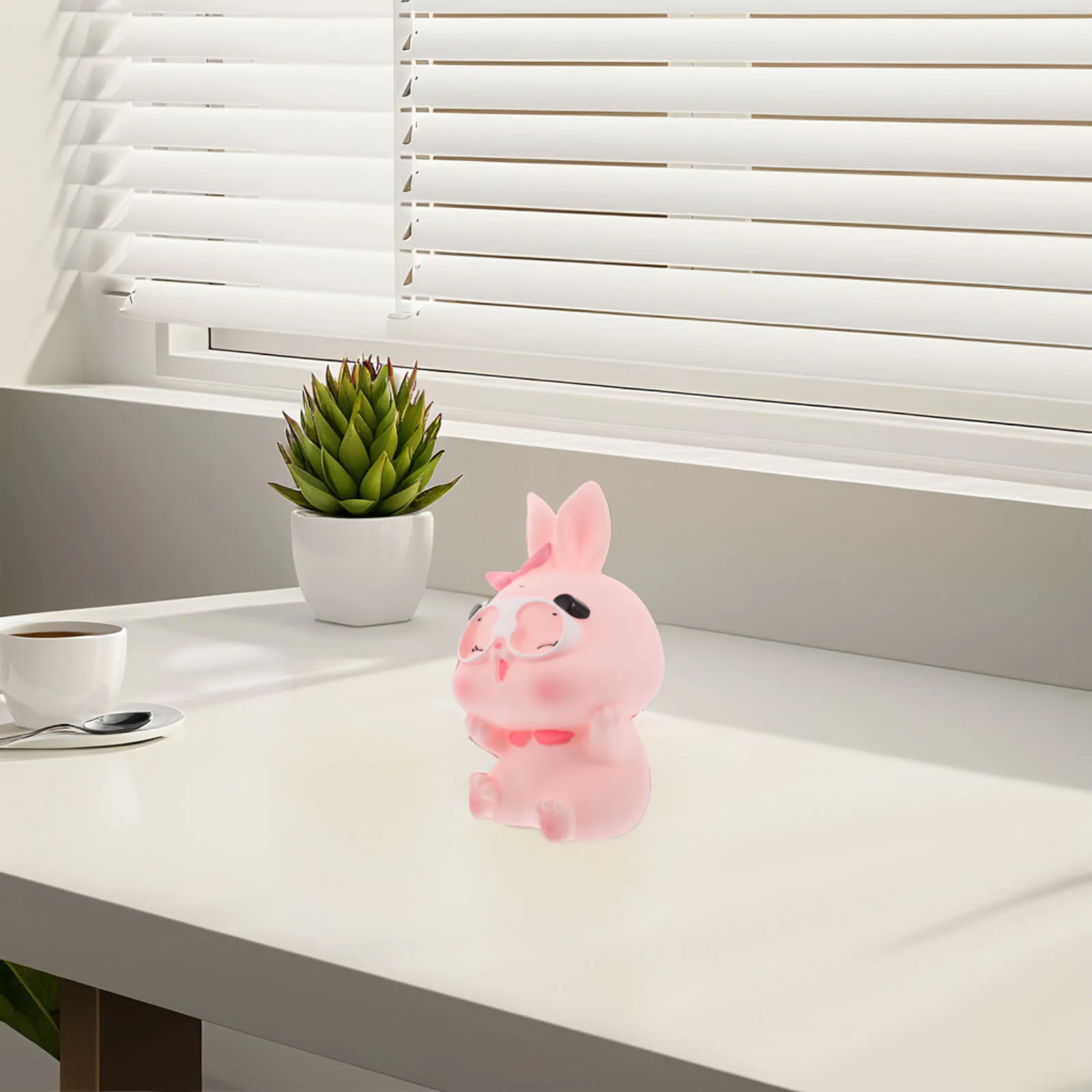 Niedliches Häschen-Sparschwein, starker Kunststoff-Geldhalter für Kinder, großes Fassungsvermögen, Geldkassette zum Sparen von Münzen, Rechnungen, Babyzimmer-Dekoration