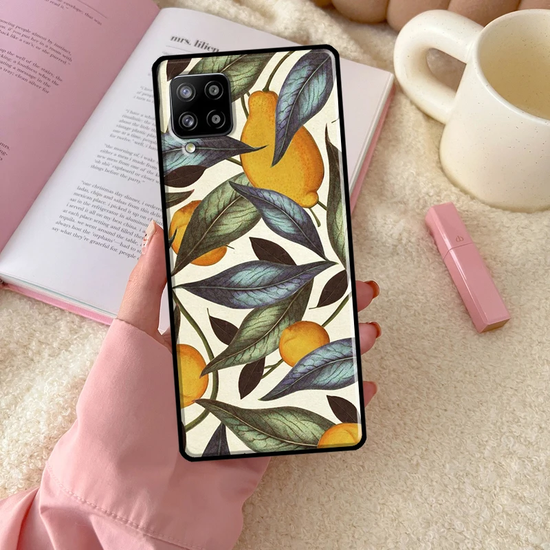 Tropical Summer Fruit Lemon Case For Samsung Galaxy A54 A34 A14 A13 A51 A71 A33 A53 A73 A12 A22 A32 A52 A72 A52S Cover