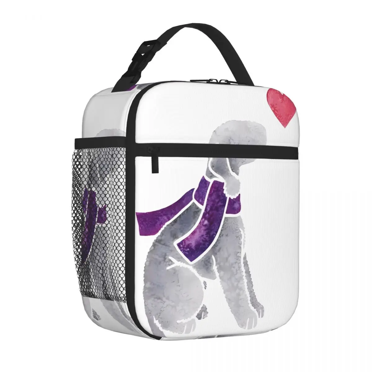 Bestselling Watercolour Bedlington Terrier Watercolor Meal Prep Bag After School Snack Foldable Lunch Bag