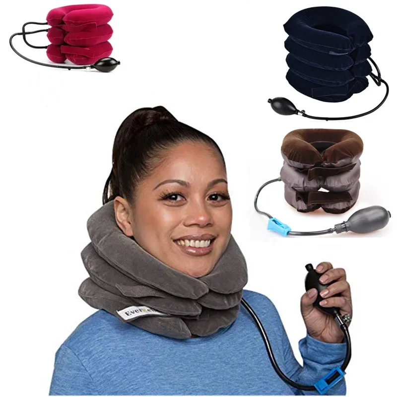 

Air Neck Traction Apparatus Neck Support Posture Corrector Cervical Collar for Pain Relief Neck Stretcher U Shape Massage Pillow