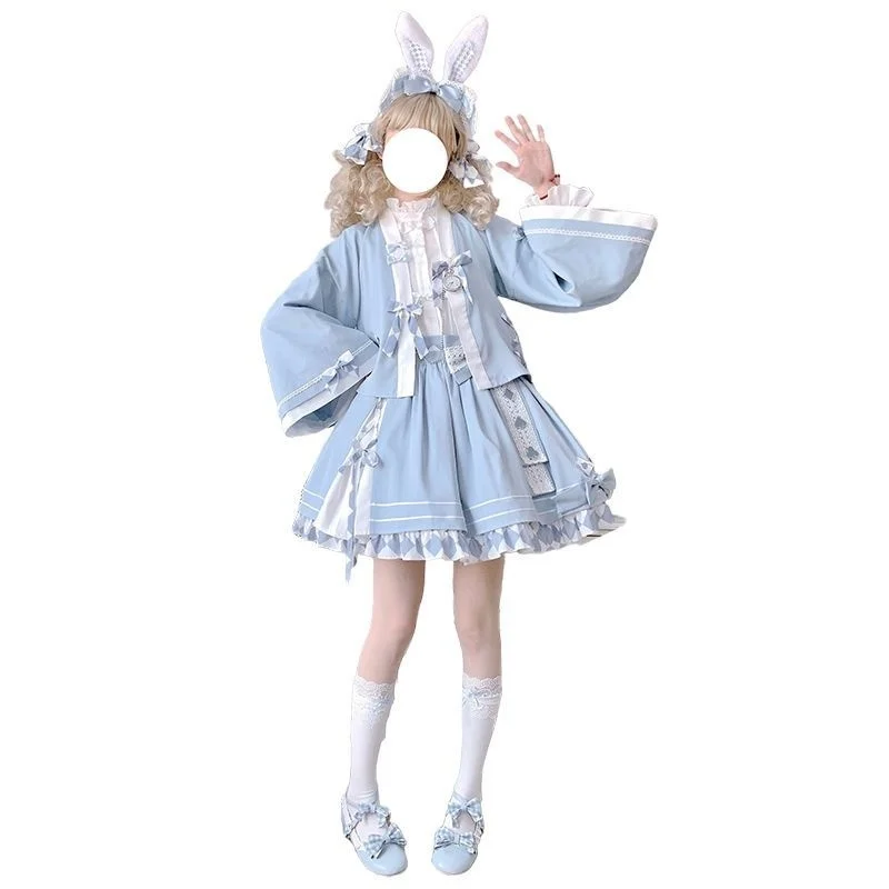 

Yingji Lolita Design Genuine Alice and Wind Tale Lolita Long Sleeve Princess Dress Set