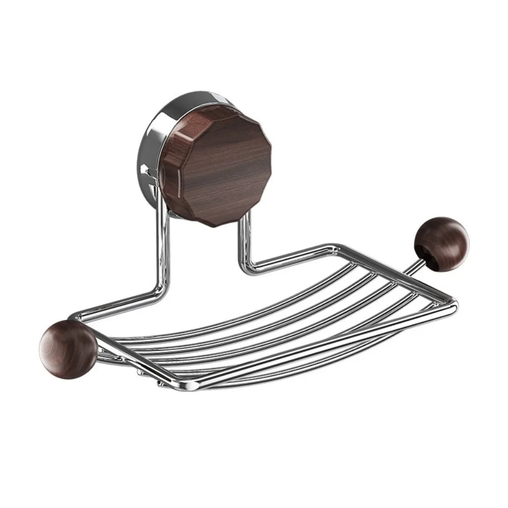 

Soap Tray Vacuum Suction Cup Soap Dish Wall Mounted Self Draining Shower Soap Holder Stainless steel No-Drilling