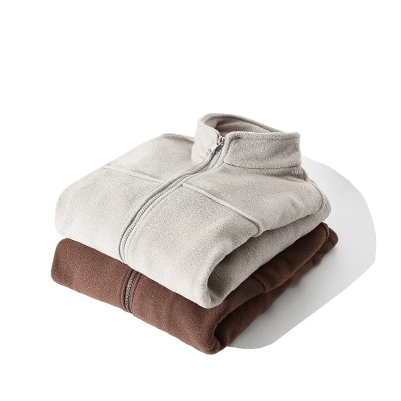 Cappotti caldi da uomo Casual colletto alla coreana giacca in pile polare top giacca invernale Casual capispalla cappotti