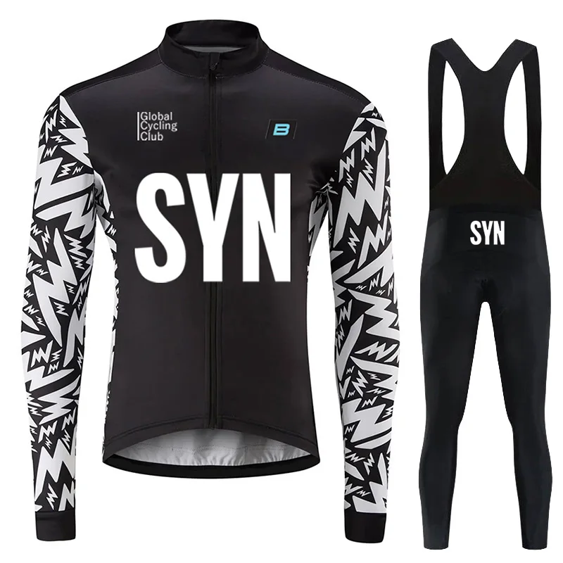 SYN BIEHLER-Long Sleeve Cycling Jersey Set, Road Bike Uniform, Bicycle Clothing, MTB Clothing, Autumn