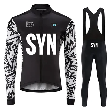 2025 SYN BIEHLER 가을 사이클링 저지 세트, 자전거 MTB Maillot Ropa Ciclismo 도로 자전거 유니폼, 긴 소매 자전거 의류