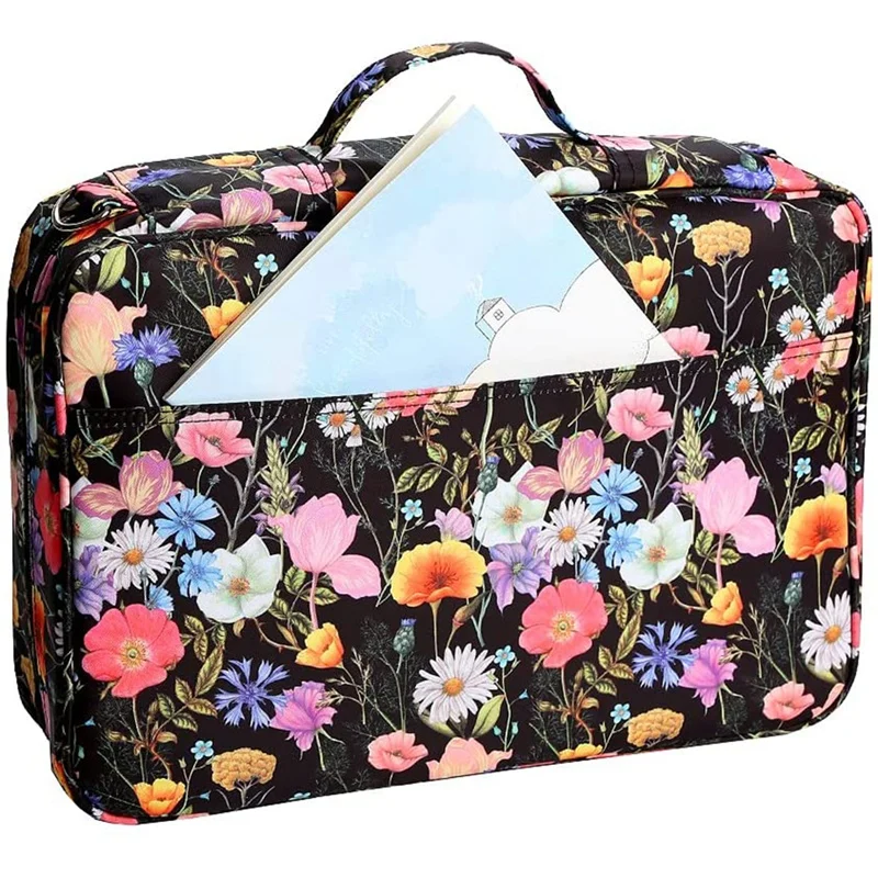 Kotak Pensil Warna Portabel Kotak Pensil 480 Slot atau 320 Organizer Kotak Pena Gel dengan Tali untuk Pelajar atau Artis