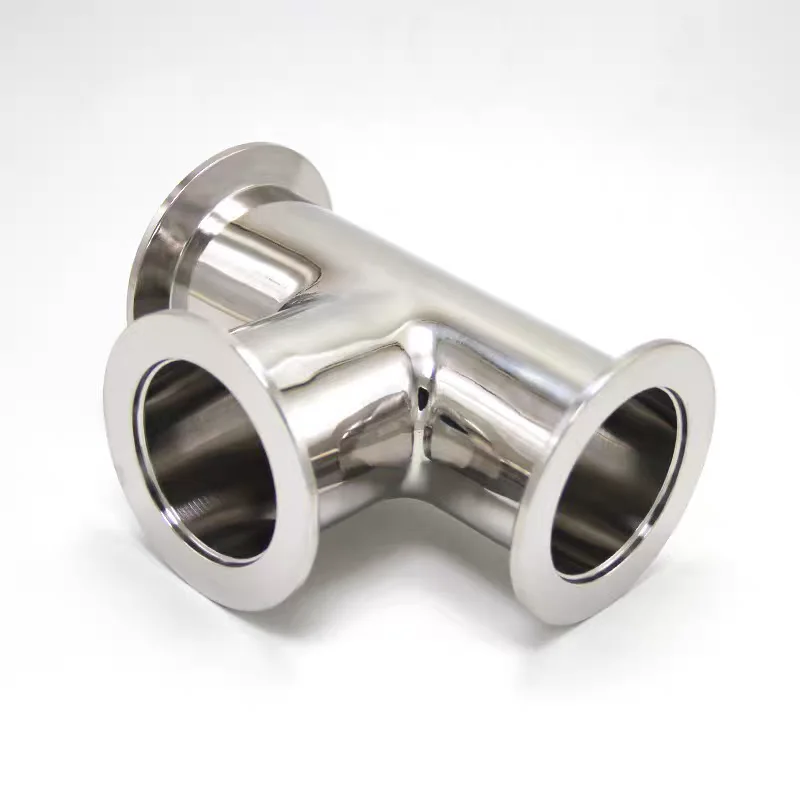 304 Stainless Steel KF16-KF50 Vacuum Equal Diameter Tee for Vacuum System KF16/KF25/KF40/KF50 Tee Connector