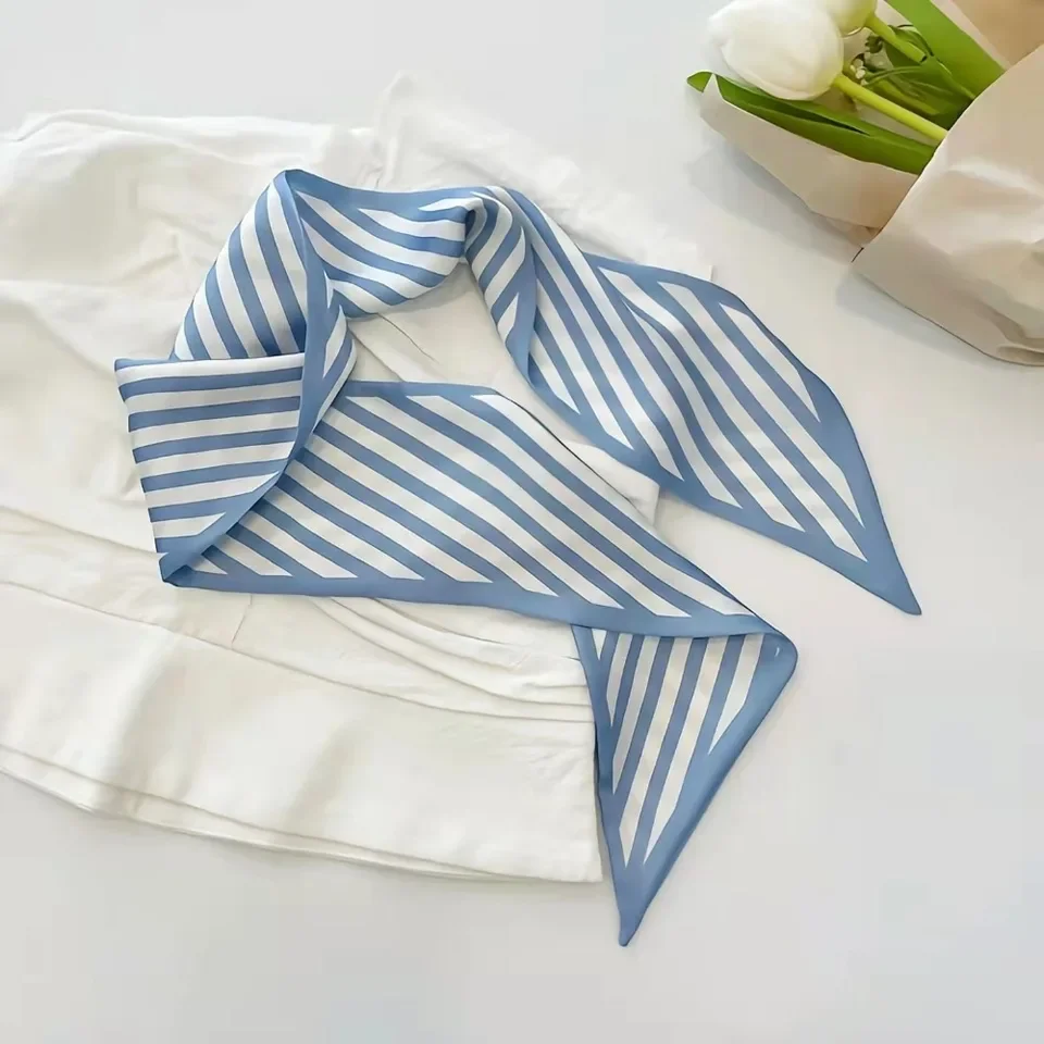 

Satin Ribbon Hair Band Women's Ins Style Vintage Long Ribbon Bow Ponytail Holder Small High-grade Silk Scarf