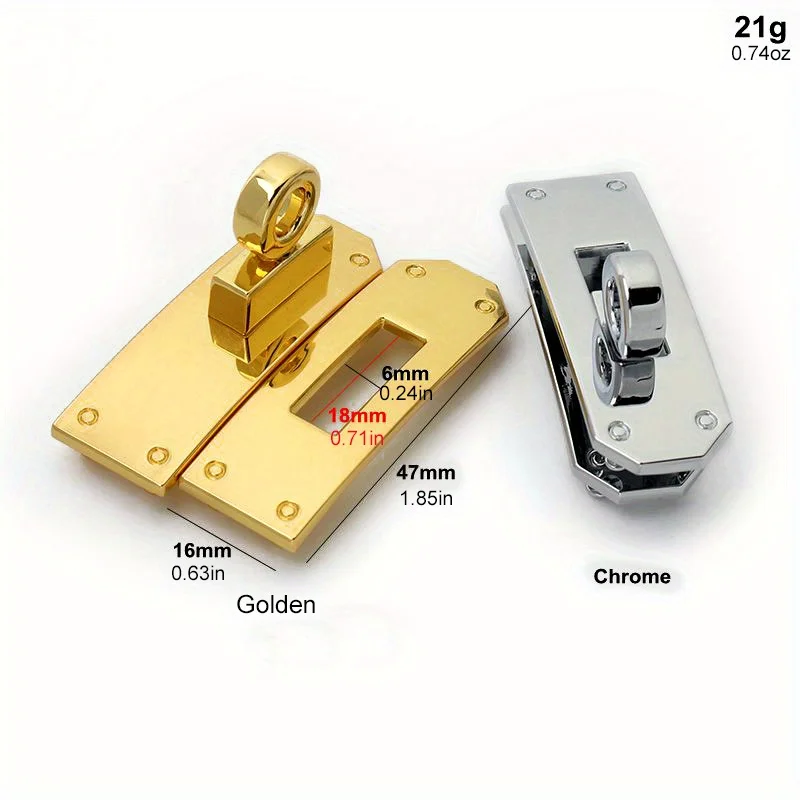 1SET zinc alloy women\'s luggage handbag twist buckle men\'s belt lock buckle removable diy hardware metal twist lock