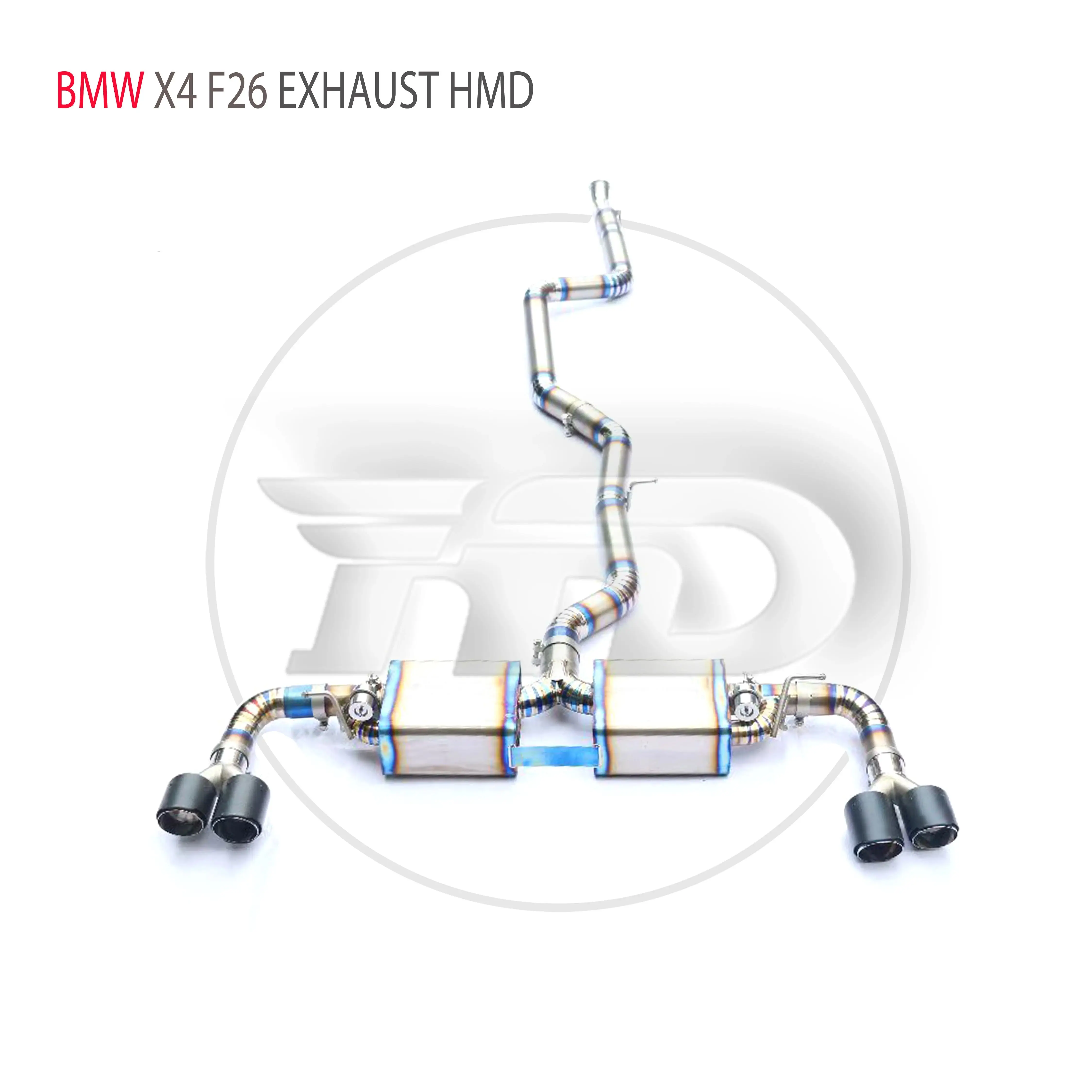 HMD Titanium Exhaust System Performance Catback For BMW X3 X4 F25 F26 2.0T 2014-2018 Muffler For Cars Variable Valve