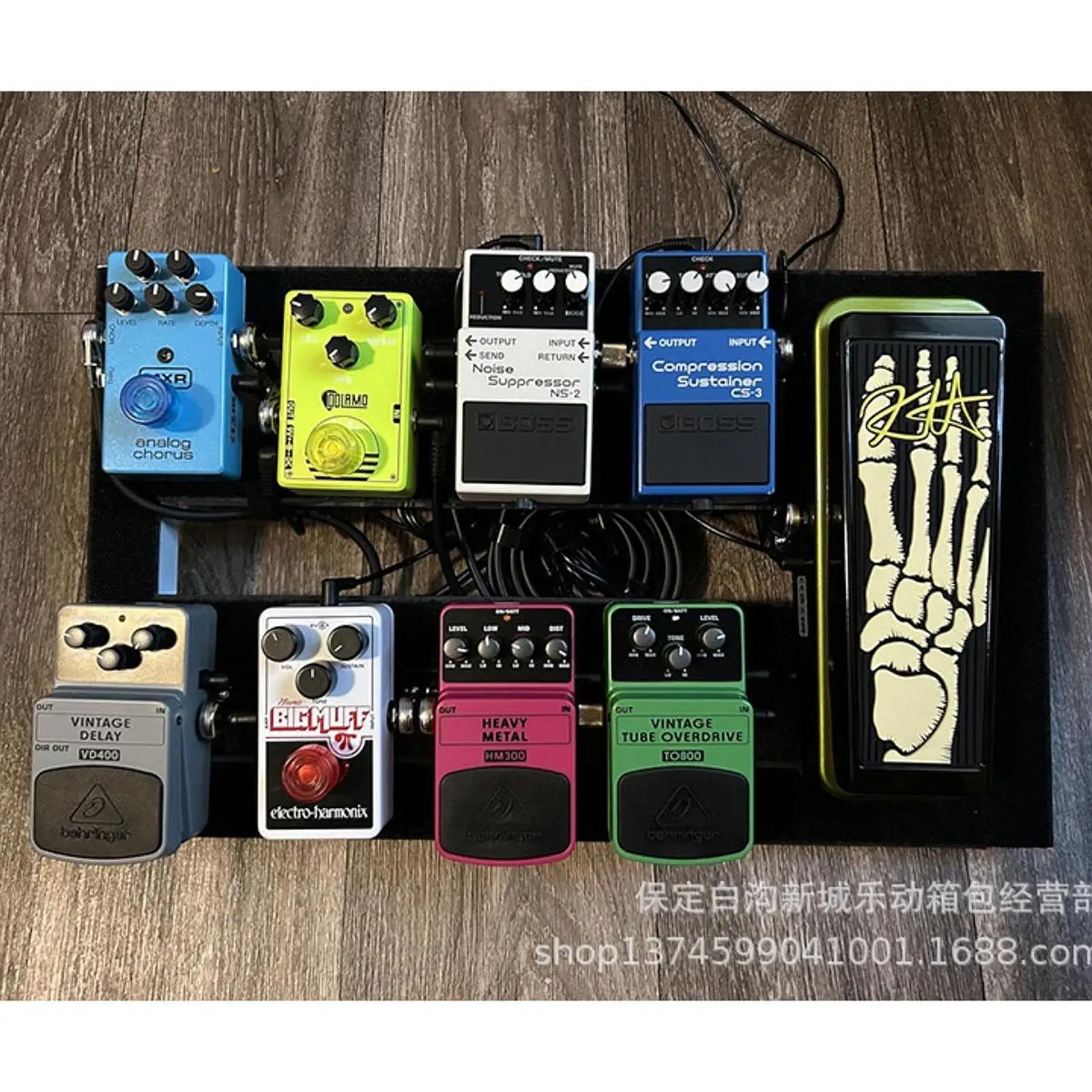 Tablero de Pedal de efectos de guitarra, tablero de Pedal de efectos de aluminio, tablero de efectos de bajo antideslizante, cintas de montaje, acceso para bajo de guitarra eléctrica