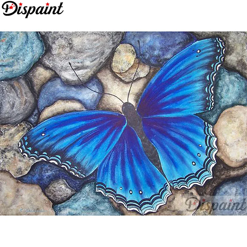 

Dispaint Full Square/Round Drill 5D DIY Diamond Painting "Animal butterfly" 3D Embroidery Cross Stitch Home Decor Gift A12330