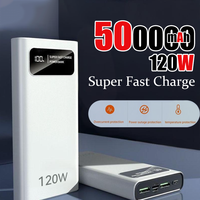 Portable Mobile Power 500000mAh 120W PowerBank Fast Charging Ultralarge Capacity Digital Display External Battery