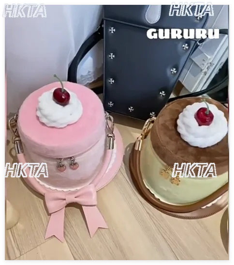 Bolso de mano bonito para pastel de Lolita para mujer, mochila Kawaii de compras a la moda para otoño e invierno, bolsas de Lolita para chica dulce