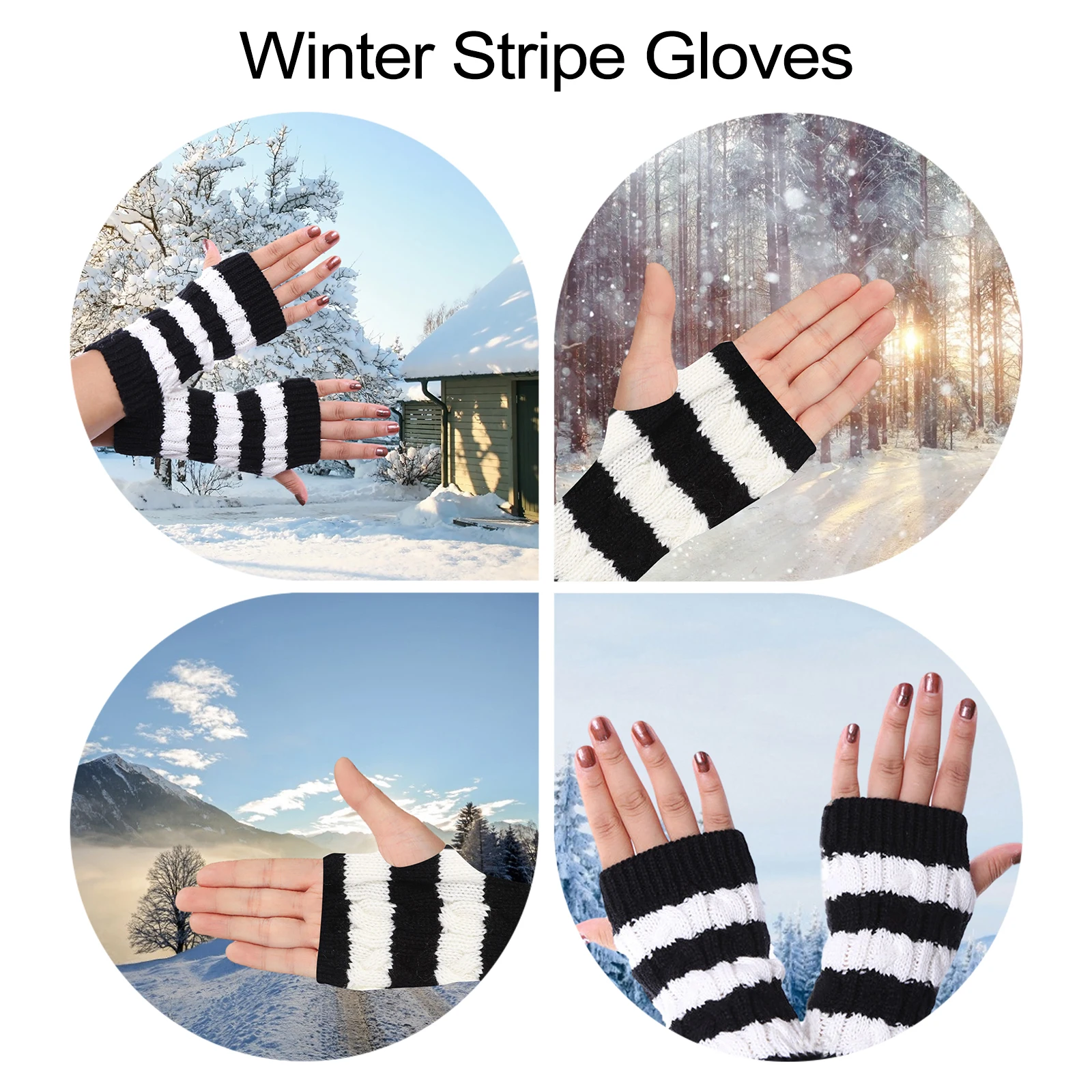 1Pair Durable Handmade Knitted Gloves Winter Warmth Cycling Running Fishing Gardening Perfect Gifts for Everyone