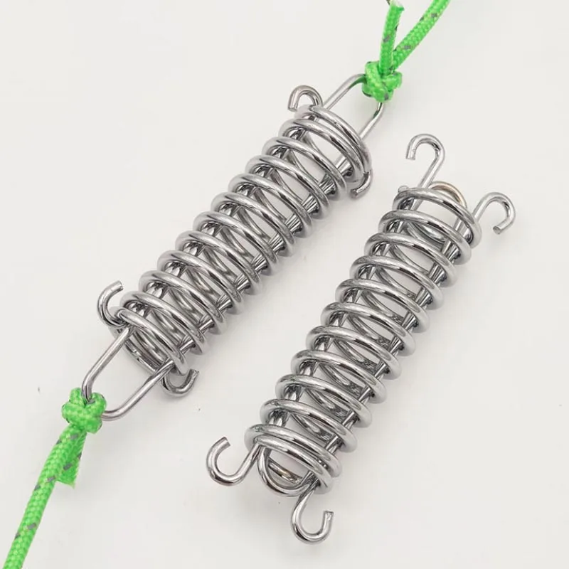 Açık çadır bahar elastik toka paslanmaz çelik rüzgar halat toka gölgelik tente halat kamp yürüyüş sırt çantası için sabit kanca