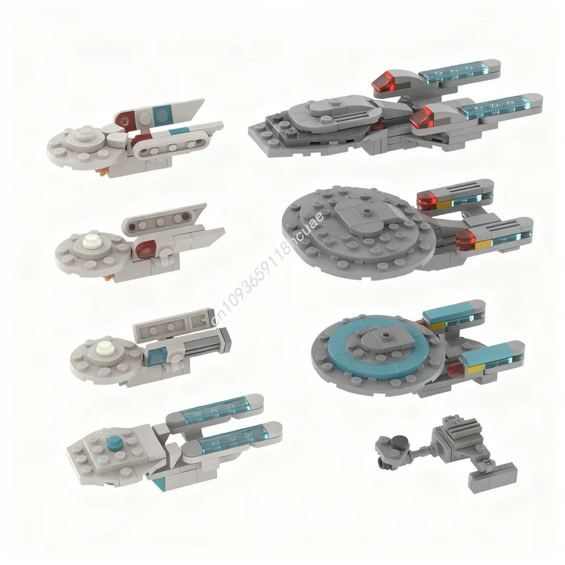 

244pcs MOC Micro NCC S Klingon Space Model Building Blocks Construction Christmas Gifts Toys Idea Creative Education Brick Kids