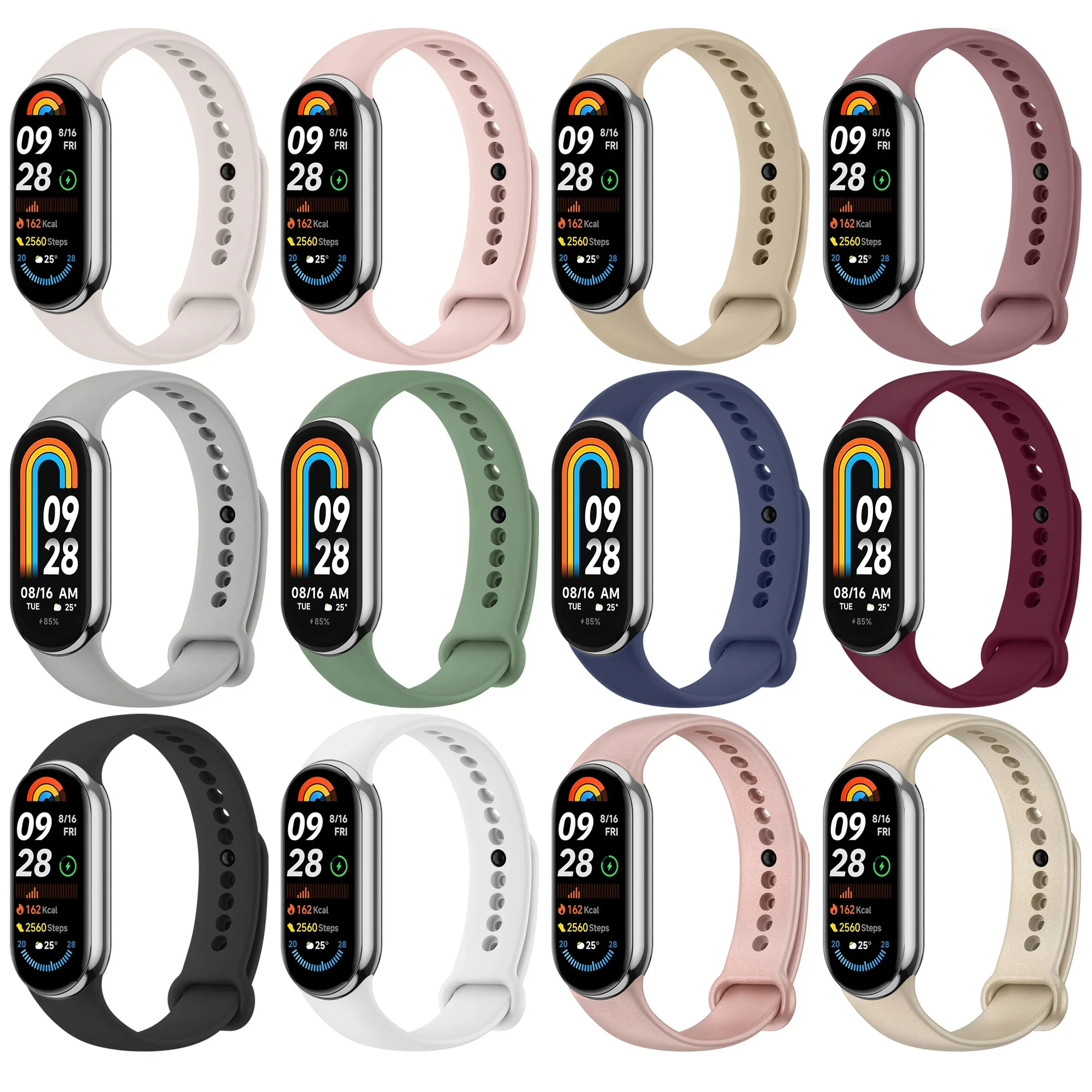 

Soft TPU Silicone Strap For Xiaomi Mi Band 9 8 Watchband Sport Bracelet Rubber Wristband For Xiaomi Miband 8 9 NFC Accessories
