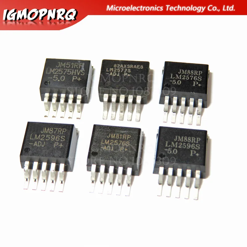 5 peças, lm2596s-5, lm2596s-adj, lm2596s-3.3, lm2576s-5.0, lm2576s-adj para-263, lm2577, lm2575, lm2596, lm2576, lm2577s-adj, lm2575hvs-5.0
