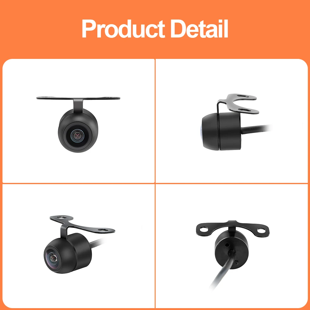 TEENRAM 16.5mm Mini Front View Camera Car Universal CCD IP68 Waterproof Night Vision Wide Angle 170° Butterfly Design HD Image