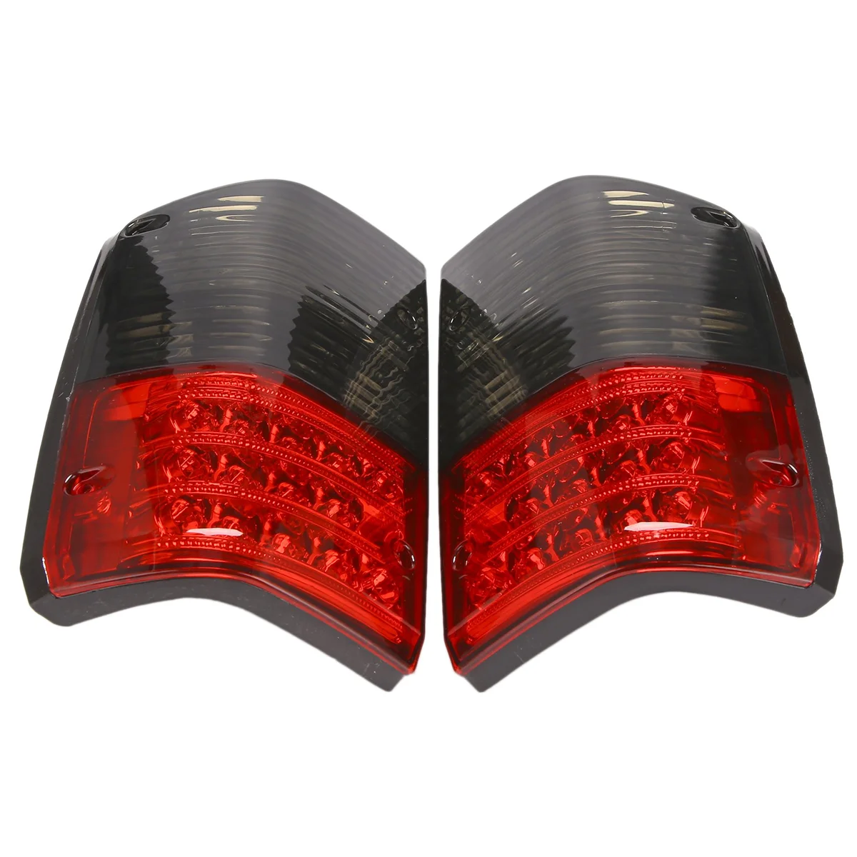 1Pair Car LED Tail Light 26555-05J00 for Nissan Patrol GQ 1988-1997 Series 1 2 Rear Bumper Brake Stop Lamp Red+Smoked